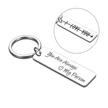 Load image into Gallery viewer, You Are My Person Gift Couple Keychains for Boyfriend Girlfriend Christmas Valentines Day Gifts from Him Her Husband Wife Best Friends BFF Gift Birthday Anniversary for Women Men