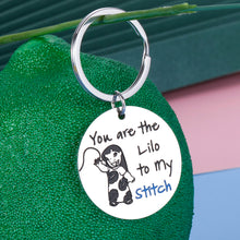 Load image into Gallery viewer, Friendship Gift for Best Friend BFF Birthday Valentines Day Gifts for Women Teen Girl Boys Matching Keychain 2021 Graduation Long Distance Gifts for Female Male Friends Christmas Lilo and Stith Gift