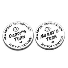 Load image into Gallery viewer, New Baby Gift for Parent Mom Daddy Baby Shower Gifts Funny Decision Coin for Women Men Pregnancy Mothers Fathers Day Gifts for First Time Moms Dads Mummy to Be Christmas Birthday Present Double-Sided