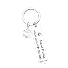 Load image into Gallery viewer, New Home Keychain 2021 Housewarming Gifts Ideas for New Homeowner First Home Gifts for Couples Family Women Men Realtor Closing Gifts House Keyring New Home Owners Jewelry New Adventures Gift