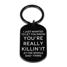 Load image into Gallery viewer, Funny Fathers Day Gifts for Dad from Daughter Son Keychain to Daddy Birthday Christmas First Time Dad Thing Pregnancy Gift for Husband New Dad to be Stepdad from Kid Wife Valentine Wedding Present Men