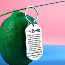 Load image into Gallery viewer, Bestie Gifts Best Friend Keychain Stocking Stuffer Birthday Sunflower Charm Gifts for Women Her Best Friend soul sister Teen Girls Christmas Graduation Easter Valentines Friendship Key Ring Present