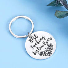 Load image into Gallery viewer, Funny Sister Gifts Best Friend Keychain for Women Birthday 2020 Christmas Friendship Thank You Keyring for BFF Teen Adult Half Sister in Law Wedding Appreciation Gift for Bridesmaid Girl Female Her