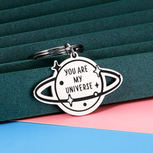 Load image into Gallery viewer, You are My Universe Keychain Men Valentines Day Christmas Gifts for Boyfriend Wife from Girlfriend Husband Wedding Anniversary Birthday Engagement Gifts for Couples Fiancé Him Her Father Day Present