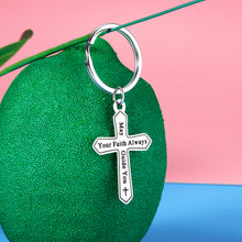 Load image into Gallery viewer, Christian Gifts Keychain for Women Men Baptism Catholic Religious Inspirational Christmas Stocking Stuffers Birthday Easter Present for Girls Boys Teen Sister Brother Daughter Son Cross Faith Pendant