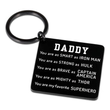 Load image into Gallery viewer, Dad Fathers Day Gifts from Daughter Son Keychain to Daddy Birthday Christmas Family Gift for Stepdad New Dad to Be Husband from Kids Wife Stepdaghter Father of the Bride Valentine Wedding Men Him Papa