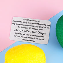 Load image into Gallery viewer, Engraved Wallet Insert Card Anniversary Wedding Gifts for Him Men Husband Valentines Fathers Day Love Note for Boyfriend Hubby Fiancé Groom from Wife Wifey Girlfriend Birthday Christmas New Year Gift