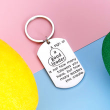 Load image into Gallery viewer, Boss Leaders Keychain Appreciation Gifts for Men Women Birthday Christmas Boss Lady Thank You Office Gifts for Coworker Superior Manager Leaving Going Away Retirement Boss Day Inspirational Gift