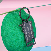 Load image into Gallery viewer, Grandpa Birthday Gifts Keychain from Granddaughter Grandson Grandkids Fathers Day Christmas Family Gift for Dad New Grandfather Wedding Keyring Gifts from Women Men Boys Girls New Year Thanksgiving