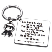 Load image into Gallery viewer, Graduation Gifts Class of 2021 for Him Her Seniors Student Keychain Graduation College Medical High School Master Nurses Gifts for Women Men Girls Inspirational Dad Mom to Daughter Son Graduate Gifts