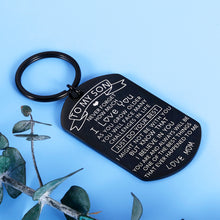 Load image into Gallery viewer, to My Son Keychain Inspirational Birthday Christmas Gifts for Teen Boy Adult Men Valentines Fathers Day Son in Law Gift from Mom Come of Age Back to School Graduation Wedding Key Ring Present Him