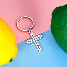 Load image into Gallery viewer, Christian Gifts Keychain for Women Men Baptism Catholic Religious Inspirational Christmas Stocking Stuffers Birthday Easter Present for Girls Boys Teen Sister Brother Daughter Son Cross Faith Pendant