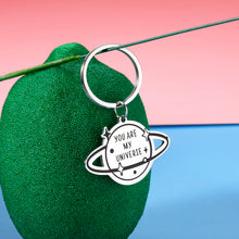 Load image into Gallery viewer, You are My Universe Keychain Men Valentines Day Christmas Gifts for Boyfriend Wife from Girlfriend Husband Wedding Anniversary Birthday Engagement Gifts for Couples Fiancé Him Her Father Day Present