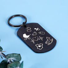 Load image into Gallery viewer, New Dad Gifts for First Time Dads Daddy to Be Keychain Pregnancy Baby Announcement Gifts for Men Him Fathers Day New Parent Soon to Be Dad Gifts from New Mommy Birthday Christmas Valentines Present