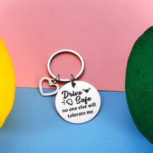 Load image into Gallery viewer, Drive Safe Keychains for Boyfriend Gifts Christmas for Husband Fiance from Wife Fiancee Couple Gift Birthday Valentine Thanksgiving Presents Funny New Driver Gifts for Son Daughter Brother Friend