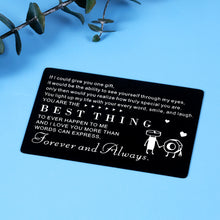 Load image into Gallery viewer, Valentines Day Wallet Card Christmas Gifts for Husband Boyfriend from Wife Girlfriend Wedding Anniversary Birthday Fathers Day Couple I Love You Gift for Her Him Men Women Fiancé Stocking Stuffers