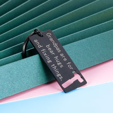 Load image into Gallery viewer, Grandpa Birthday Gifts Keychain from Granddaughter Grandson Grandkids Fathers Day Christmas Family Gift for Dad New Grandfather Wedding Keyring Gifts from Women Men Boys Girls New Year Thanksgiving