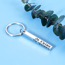 Load image into Gallery viewer, I Love You Gifts for Boyfriend Girlfriend Wedding Anniversary Four Language Keychain Valentines Fathers Day Gifts for Husband Fiance from Wife Her Couple Gift for Birthday Christmas Engagement Men Him
