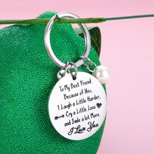 Load image into Gallery viewer, Best Friend Keychain for BFF Funny Friendship Gifts Birthday Graduation Christmas Valentines Day Thank You Gift for Teen Boys Girls Women Men Appreciation for Him Her Teenage Bestie Sister Jewelry