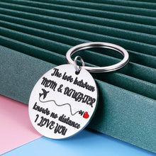 Load image into Gallery viewer, Mom Daughter Gifts Keychain for Birthday Christmas Valentines Mothers Day Gift for Women Her Girl Mother in Law Come of Age Back to School Long Distance Graduation Gift for Stepdaughter from Step Mom