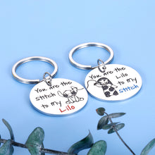 Load image into Gallery viewer, Friendship Gift for Best Friend BFF Birthday Valentines Day Gifts for Women Teen Girl Boys Matching Keychain 2021 Graduation Long Distance Gifts for Female Male Friends Christmas Lilo and Stith Gift