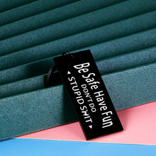 Load image into Gallery viewer, Funny Stocking Stuffer Birthday Gift for Teen Adult Son Daughter Kids Don't Do Stupid St Keychain from Mom Dad Valentines Day Graduation Christmas New Driver Gifts for Him Her Boy Girl Come of Age