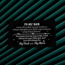 Load image into Gallery viewer, Dad Gift Wallet Insert Card for Father from Daughter Christmas Birthday Fathers Day Thanksgiving Day Gifts for Dad Daddy Papa Stepdad Father of The Bride Men from Kids Stepdaughter Child Children