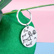 Load image into Gallery viewer, Funny Best Friend Keychain Gifts for Women Him Friend BFF Sister Brother Companion Bestie Daughter Son Iāve Got Your Back Stick Figures Birthday Christmas Valentines Graduation Friendship Gift Men Her