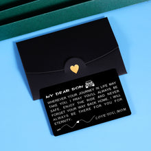 Load image into Gallery viewer, Wallet Card Son Gifts Christmas Stocking Stuffers Ideas from Mom to Son I Love You Gift for Him Boys Teen Men Stepson Birthday Valentines Day Graduation Back to School Present for Guys Males