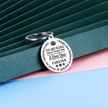 Load image into Gallery viewer, Mens Valentines Day Gifts Keychain for Husband Boyfriend from Wife Girlfriend Wedding Anniversary Fathers Day Gift for Men Him Fiance Groom Never Forget I Love You Keyring Christmas Birthday Present