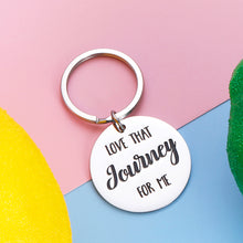 Load image into Gallery viewer, Best Friend Couple Keychain Gift Schitts C Inspired Jewelry for Women Men Birthday Valentines Day Keyring for Friendship Boyfriend Girlfriend Him Her Love That Journey For Me Christmas Wedding