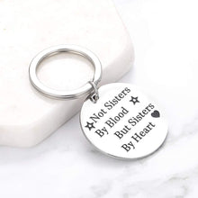 Load image into Gallery viewer, Best Friend Keychain for Teen Girls Sisters Birthday Gifts Ideas for Friends BFF Bridesmaid Not Sisters by Blood But Sisters by Heart Friendship Jewelry for Women Her Female Christmas Wedding Gifts