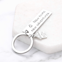 Load image into Gallery viewer, New Home Keychain 2021 Housewarming Gifts Ideas for New Homeowner First Home Gifts for Couples Family Women Men Realtor Closing Gifts House Keyring New Home Owners Jewelry New Adventures Gift