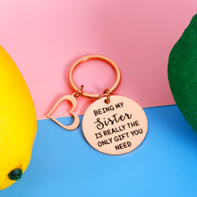 Load image into Gallery viewer, Sisters Gifts from Sister Brother Birthday Stocking Stuffer Keychain for Big Little Soul Sister Best Friend BFF Bestie Christmas Graduation Easter Valentines Day Gifts for Teen Girls Women Pendant…