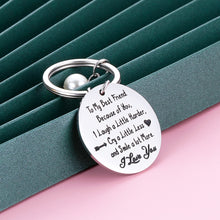 Load image into Gallery viewer, Best Friend Keychain for BFF Funny Friendship Gifts Birthday Graduation Christmas Valentines Day Thank You Gift for Teen Boys Girls Women Men Appreciation for Him Her Teenage Bestie Sister Jewelry