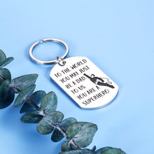 Load image into Gallery viewer, Dad Keychain Fathers Day Gifts for Dad from Daughter Son Wife Birthday Christmas Gift for Step Dad New Dad Daddy Valentines Day Family Gift for Men Him Daddy Thanksgiving Superhero Present to Papa