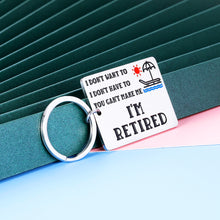 Load image into Gallery viewer, Funny Retirement Keychain Gifts for Coworker Leaving Office Gifts for Women Men Going Away Colleague Boss Goodbye Farewell Gifts for Him Her Teacher Nurse Doctor Enjoy Retirement Keyring Present