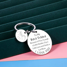Load image into Gallery viewer, Best Friend Keychain Gifts for Women Soul Sister Bestie Bff Friendship Birthday Valentines Day Graduation Christmas Stocking Stuffers for Unbiological Sisters Friends Female Male Coworker Colleague