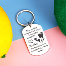 Load image into Gallery viewer, Congratulations Gifts for Women Mom to Be Gift New Mom Keychain Pregnancy Announcement First Time Mom Gift Baby Announcement Mother Gift Jewelry Gift for Her