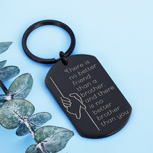 Load image into Gallery viewer, Brother Keychain Gifts for Adult Teen Brother in Law Christmas Fathers Day Birthday Gift for Big Older Little Brothers from Sister Brother Best Friend Valentine Family Gift Keyring for Him Men Wedding