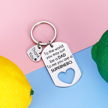 Load image into Gallery viewer, Dad Gifts Keychain from Daughter Son Wife Fathers Day Gift for Step dad Husband Papa Daddy Father in Law Present for Birthday Christmas Valentines Day Anniversary You Are A Superhero