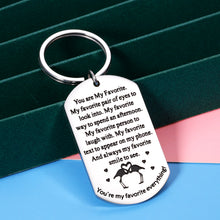 Load image into Gallery viewer, Boyfriend Gifts from Girlfriend Stocking Stuffers for Boyfriend Couple Keyring to My Man Husband Fiance Gift from Wife Fiancee Girlfriend Valentine Birthday Anniversary You Are My Favorite Present