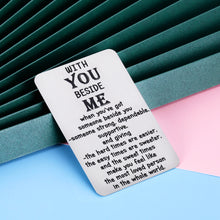 Load image into Gallery viewer, Anniversary Wallet Insert Gifts for Men Women Husband Boyfriend Valentines Wedding Engraved Card for Him Couple Hubby Fiancé Groom from Her Wife Girlfriend Birthday Christmas Fathers Day Love Gift