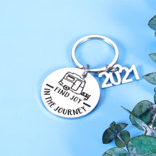 Load image into Gallery viewer, 2021 Camper Decor RV Camping Accessories Gifts for Travel Trailers Inside Graduation Keychain Retirement Gifts for Her Women Men Coworker Happy Camper Decor Motorhome Decorations for RV Owner Glamping