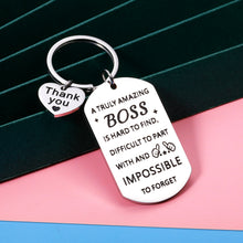 Load image into Gallery viewer, Thank You Boss Gifts Appreciation Keychain Bosses Day for Women Men Boss Lady Leaders PM Mentor Manager Office Gifts Retirement Leaving Going Away Christmas Birthday Present for Him Her Boss