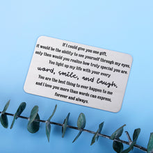 Load image into Gallery viewer, Engraved Wallet Insert Card Anniversary Wedding Gifts for Him Men Husband Valentines Fathers Day Love Note for Boyfriend Hubby Fiancé Groom from Wife Wifey Girlfriend Birthday Christmas New Year Gift