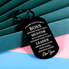 Load image into Gallery viewer, Bosses Leaders Appreciation Gifts Keychain for Men Women Boss Day Thank You Boss Lady Mentor Manager PM Retirement Leaving Going Away Farewell Supervisor Christmas Birthday Present for Female Male