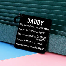 Load image into Gallery viewer, Dad Fathers Day Gifts from Daughter Son Keychain to Daddy Birthday Christmas Family Gift for Stepdad New Dad to Be Husband from Kids Wife Stepdaghter Father of the Bride Valentine Wedding Men Him Papa