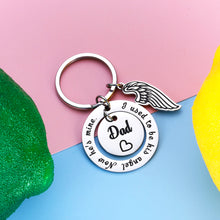 Load image into Gallery viewer, Dad Memorial Keychain Gift for Loss of Father Bereavement Condolence Sympathy Gift for Daughter Son in Memory of Dad Daddy Papa Remembrance Jewelry for Kids Women Men I Used to Be His Angel Key Ring