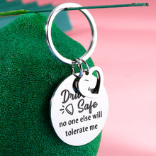 Load image into Gallery viewer, Drive Safe Keychains for Boyfriend Gifts Christmas for Husband Fiance from Wife Fiancee Couple Gift Birthday Valentine Thanksgiving Presents Funny New Driver Gifts for Son Daughter Brother Friend
